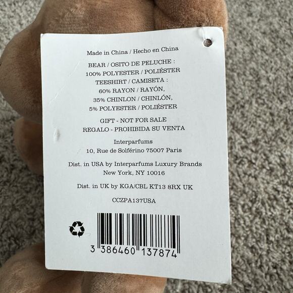 NWT 2023 Coach Fragrance Plush Brown Teddy Bear Logo T-Shirt Limited Edition - Picture 5 of 6